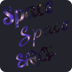 Caratteri belli con sfondo spaziale