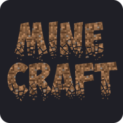 Testo Minecraft con diversi tipi di carattere