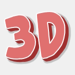 Generatore di carattere 3D gradienti belli