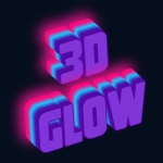 Carattere bello con effetto volumetrico e gradienti luminosi