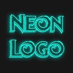 Carattere neon elegante