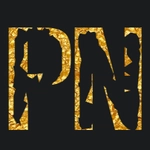 Didascalia dorata con font dsstamp