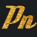 Titolo dorato con font deftone