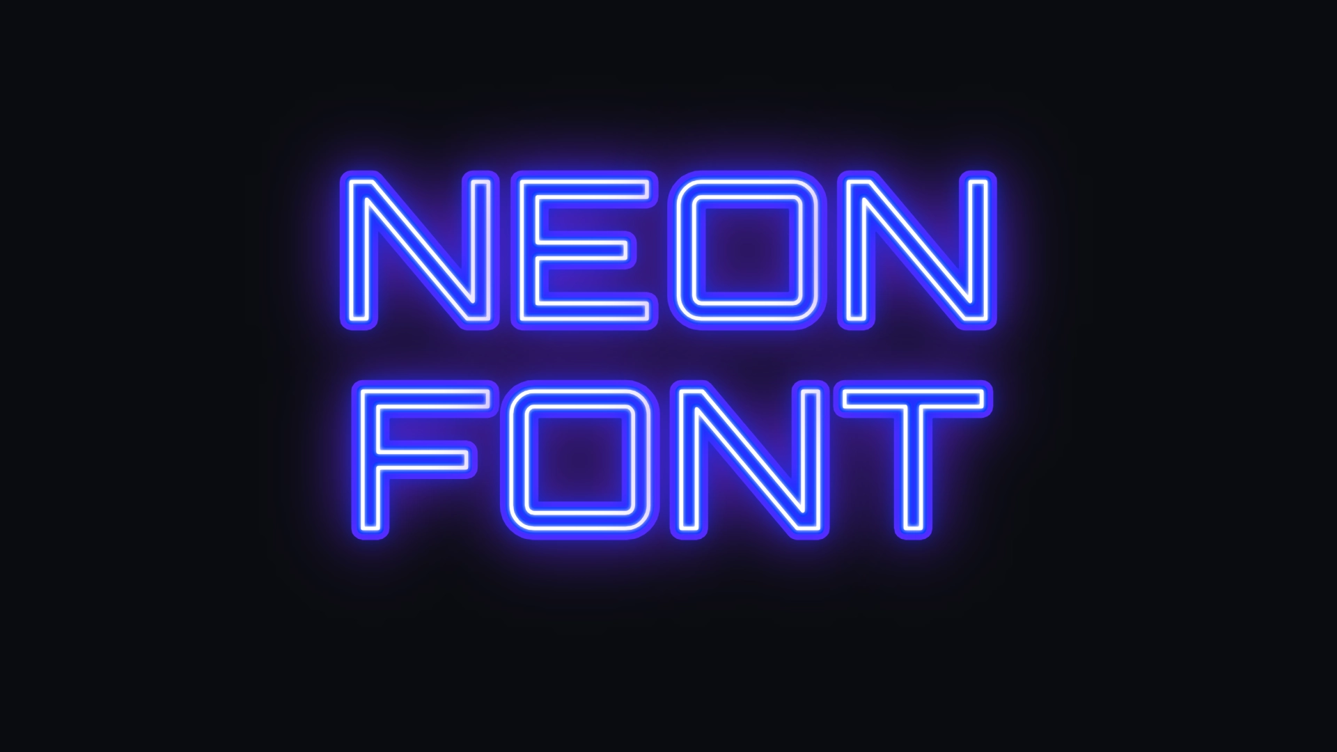 Scritta bella con carattere neon classico