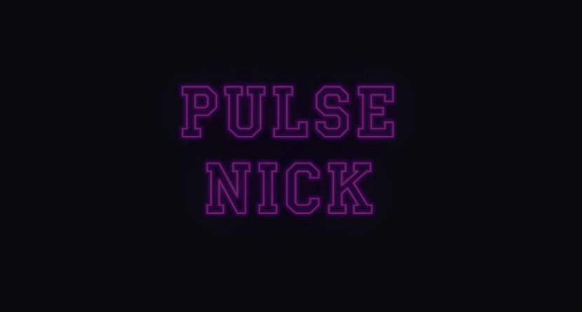 Carattere neon lampeggiante per nickname