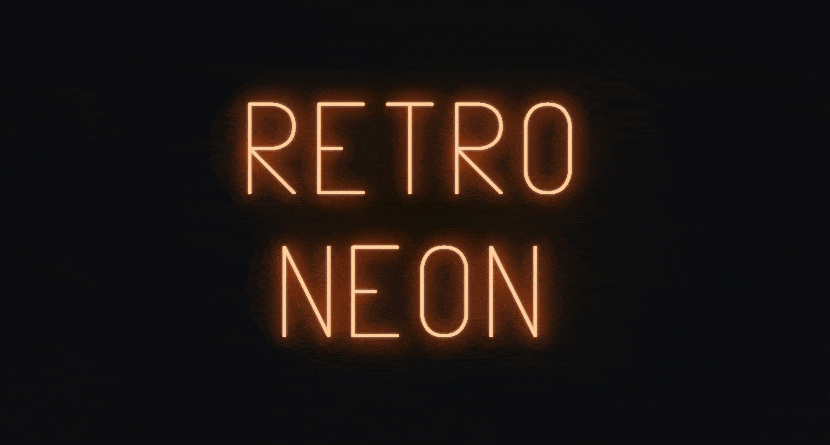 Neon in stile retro