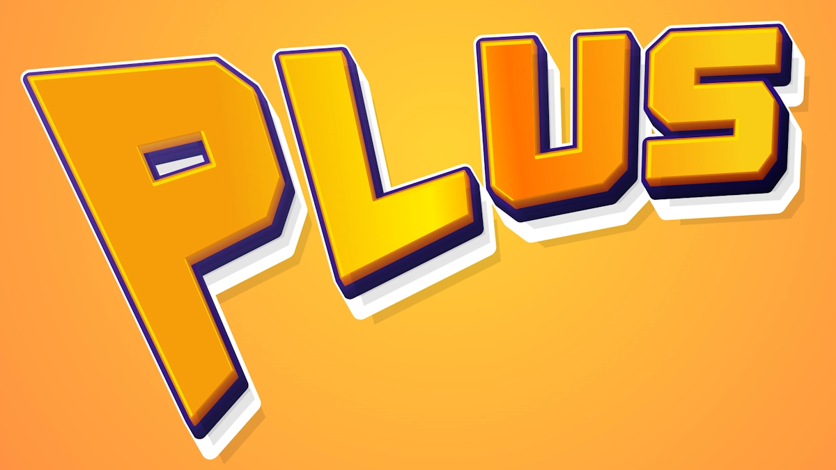 Sticker carattere 3D arancione per giochi e anteprime