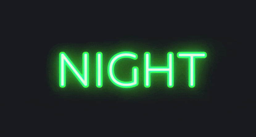 Insegna neon lampeggiante