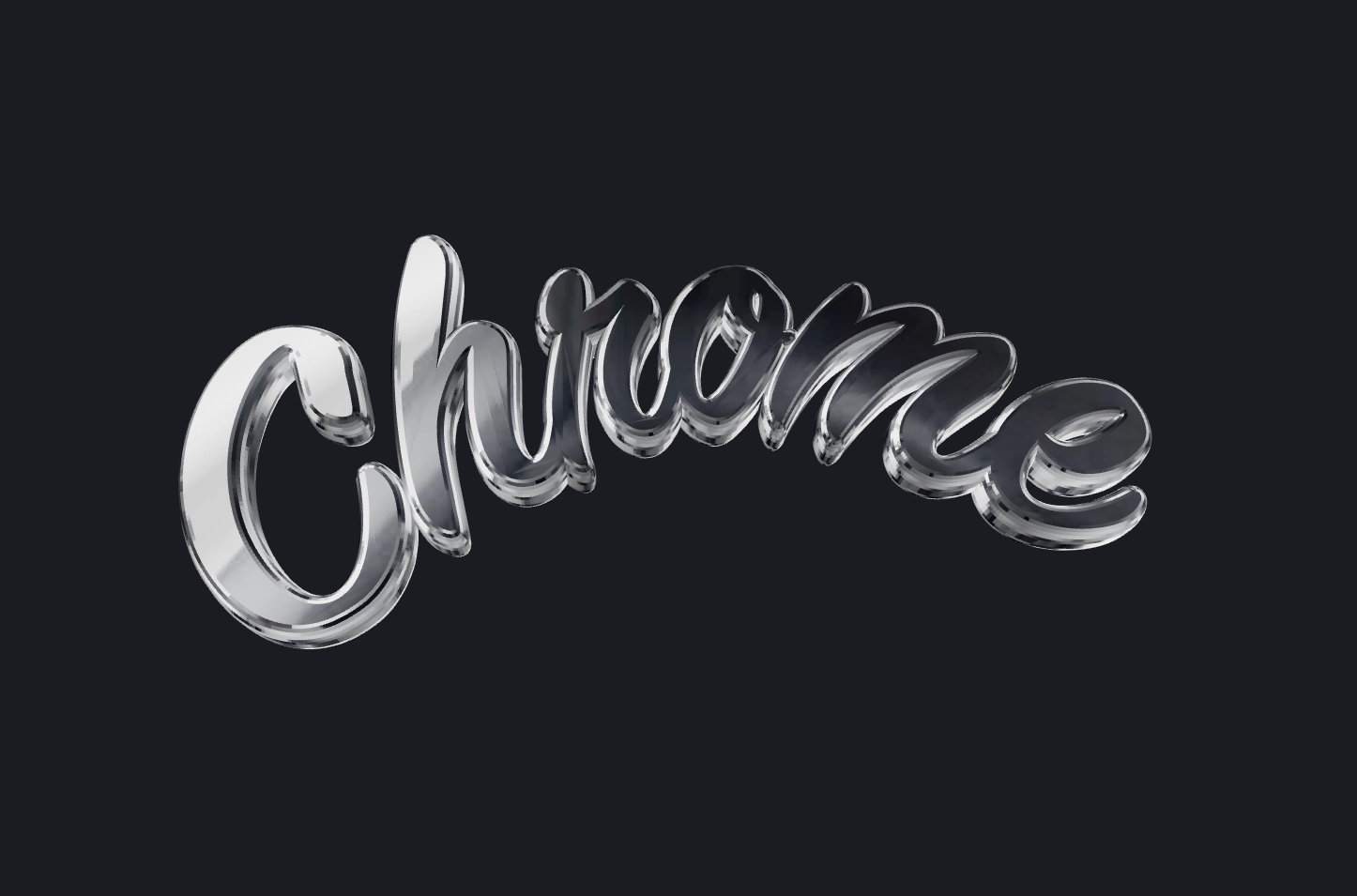 Scrivi testo con carattere classico cromo