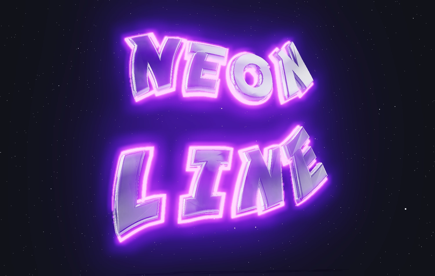 Fai il testo con carattere cromato neon