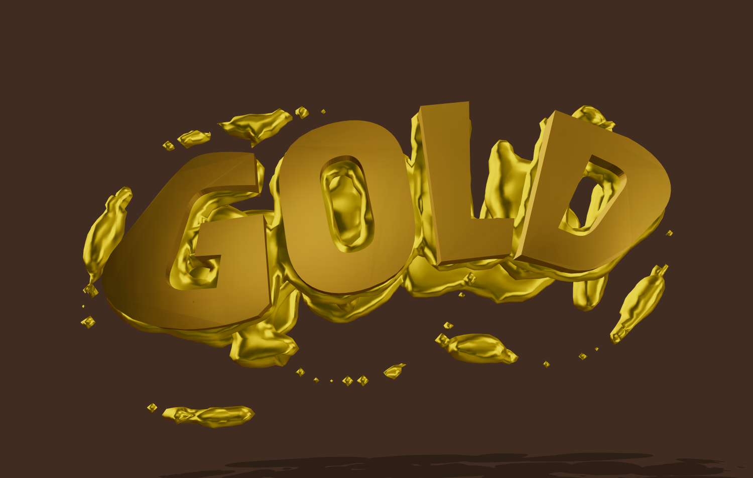 Testo con carattere "oro fuso"