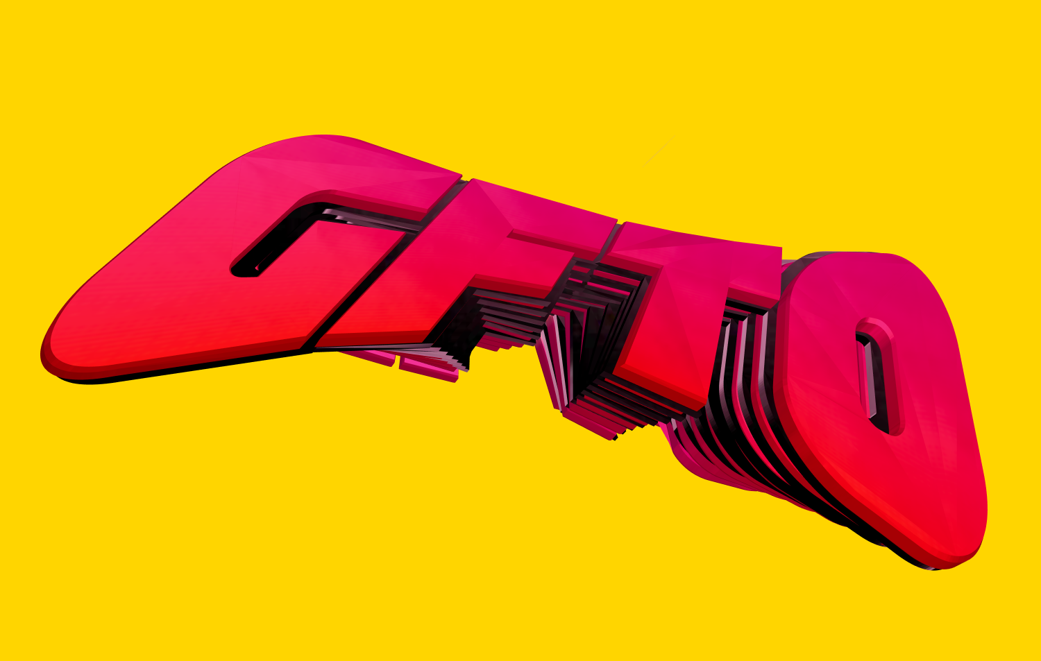 Carattere in stile synthwave bello
