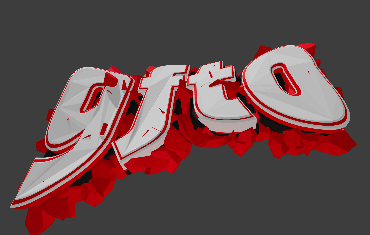Font con schegge esplosive per testo