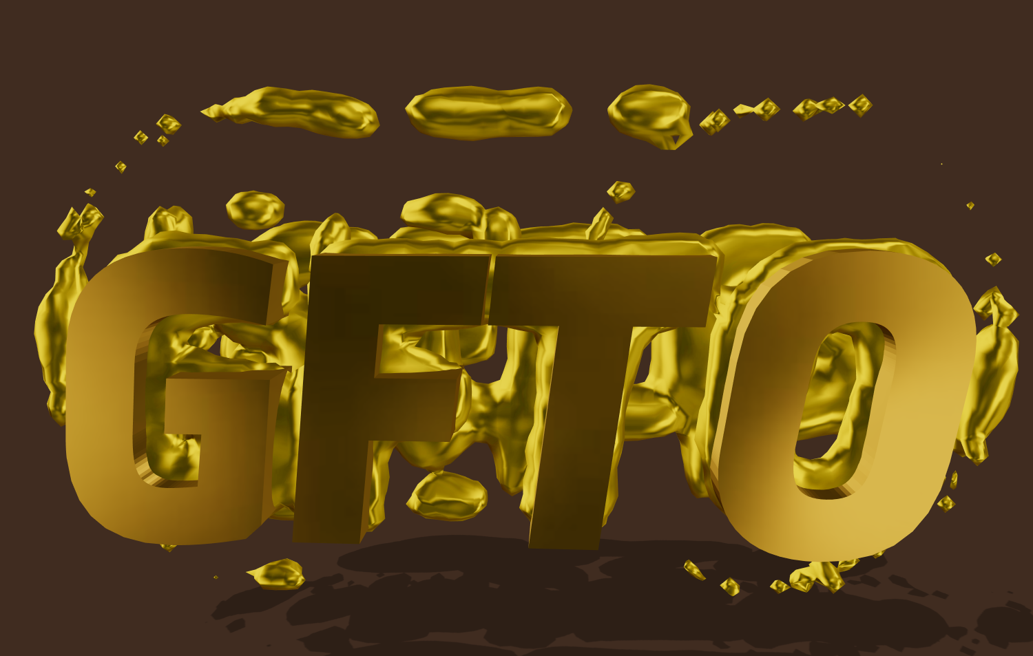 Scrivi il testo con carattere dorato con spruzzi