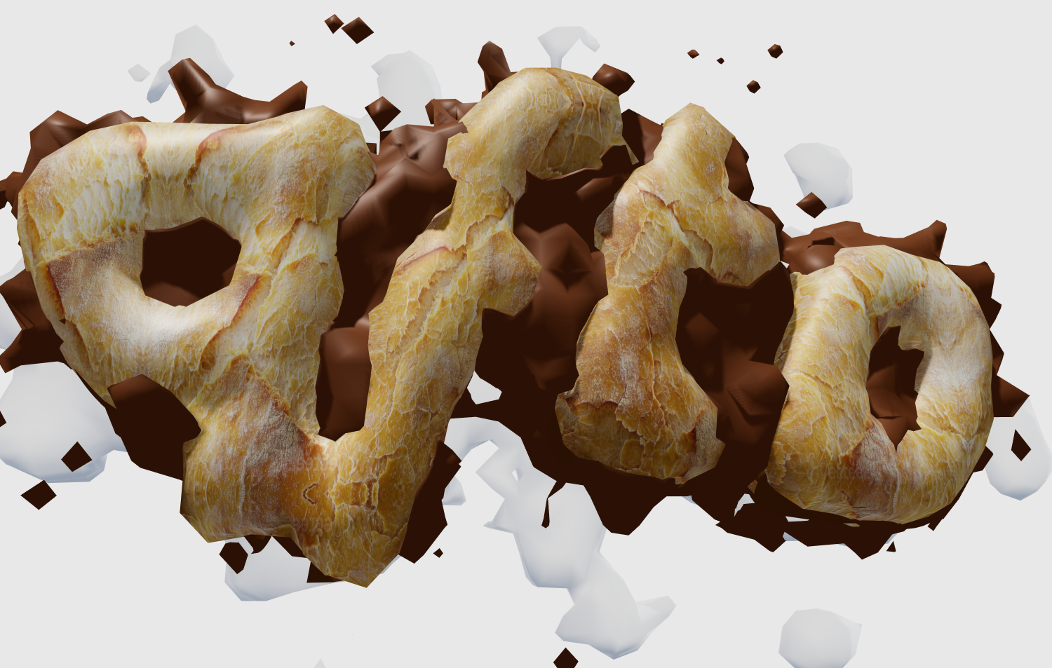 Carattere bello in forma di dolce e cioccolato