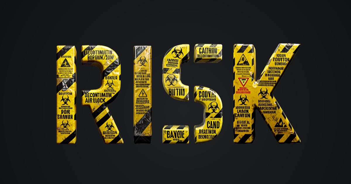 Testo industriale: esempio di generazione del font con nastro avvertimento biohazard