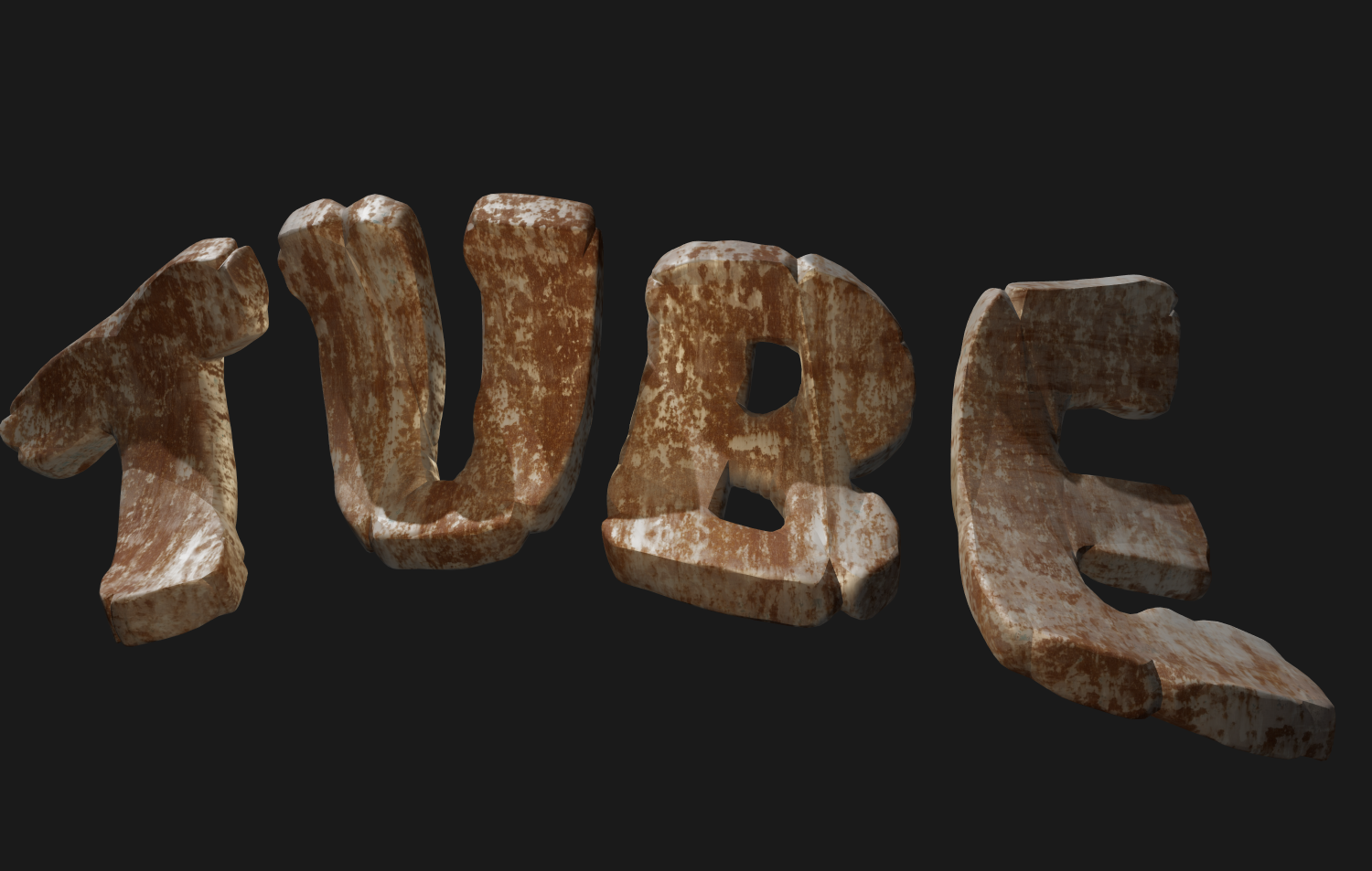 Testo 3D con effetto ruggine. Creare una bella scritta.